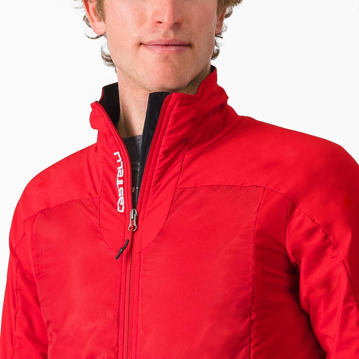 Castelli - jacheta iarna 0-12 gr C - Fly Thermal Jacket - rosu aprins
