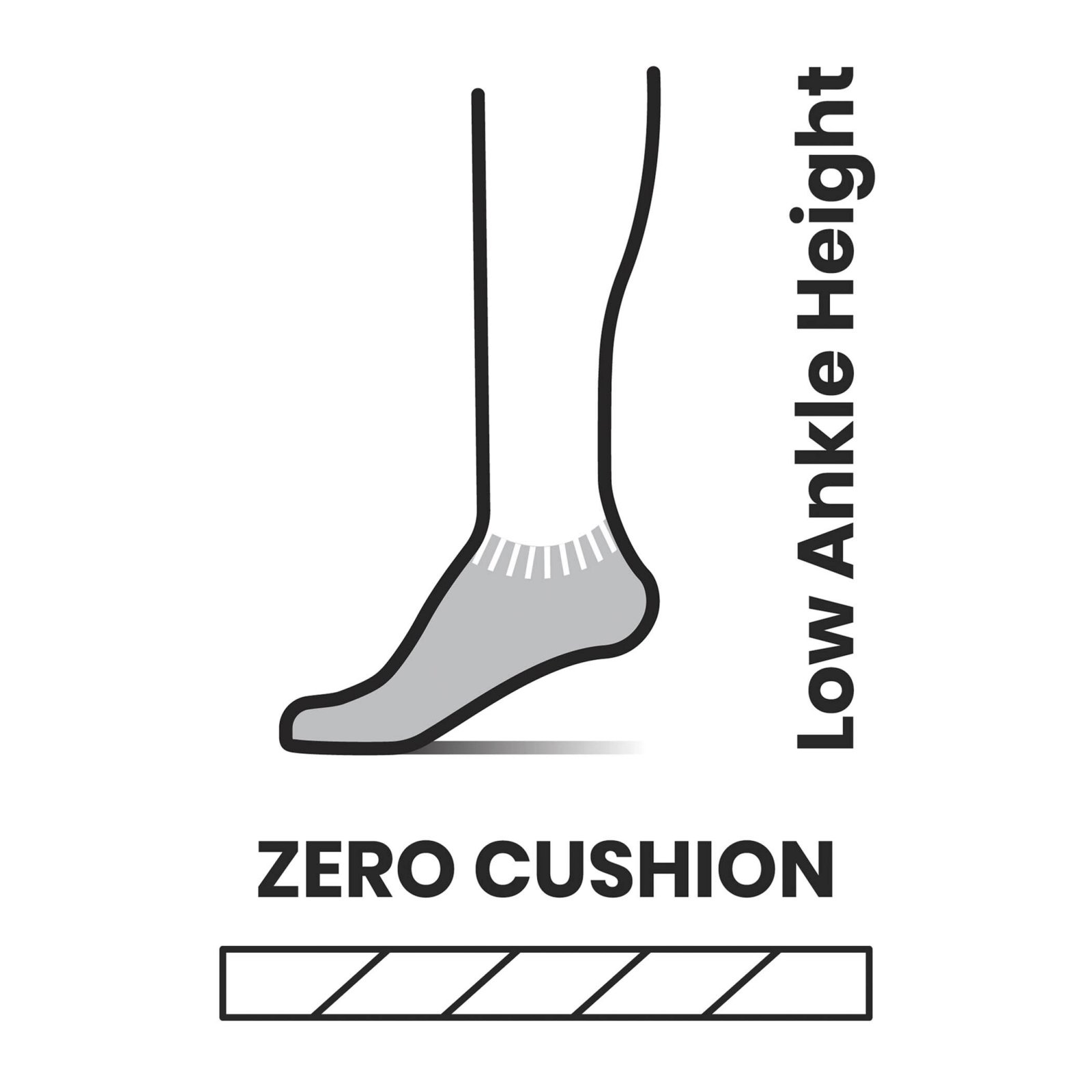 Sosete sport femei Run Ombre Print Zero Cushion Low Ankle socks - mov roz negru