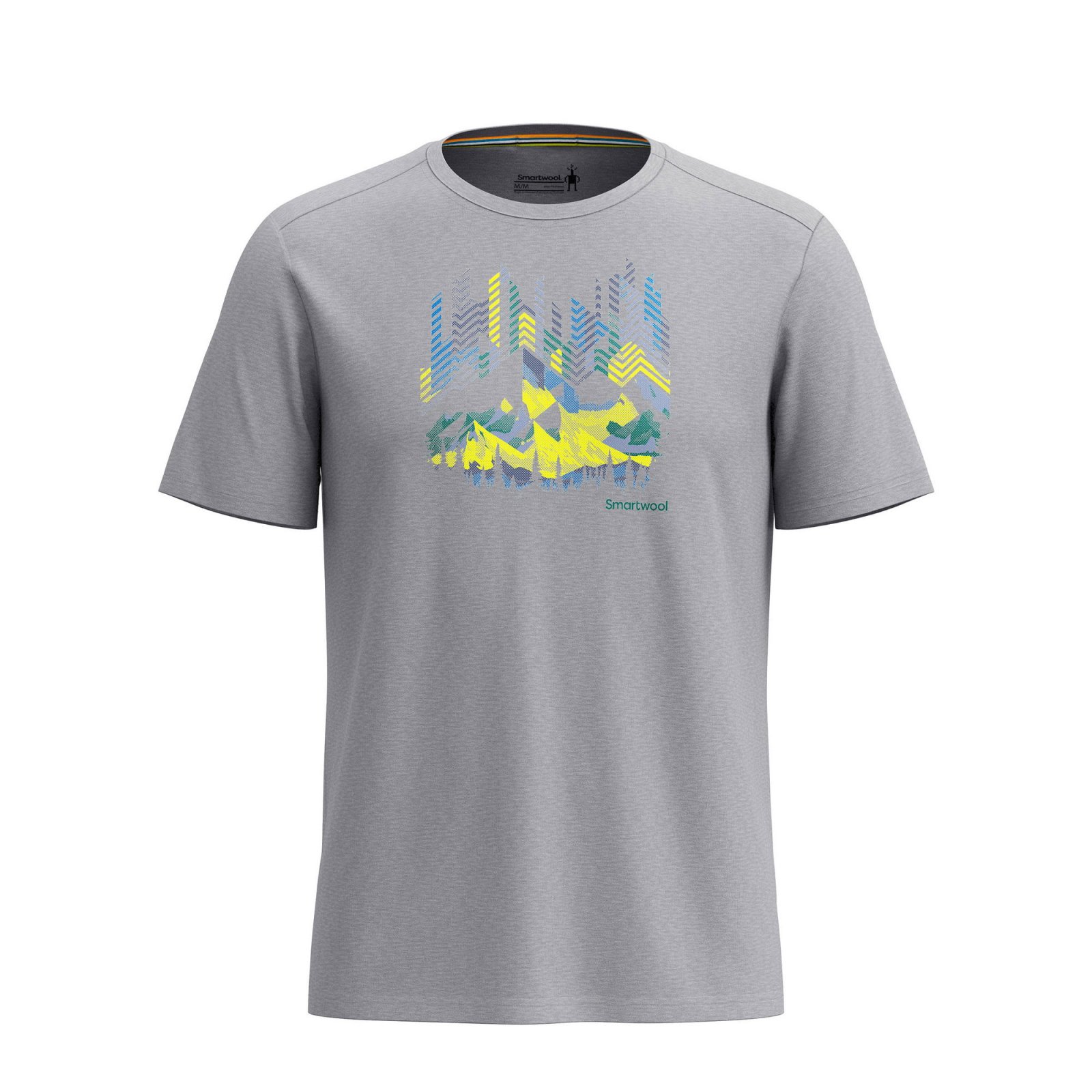 Smartwool - tricou merino - Vital Peaks Active Short Sleeve Graphic Tee - Gri