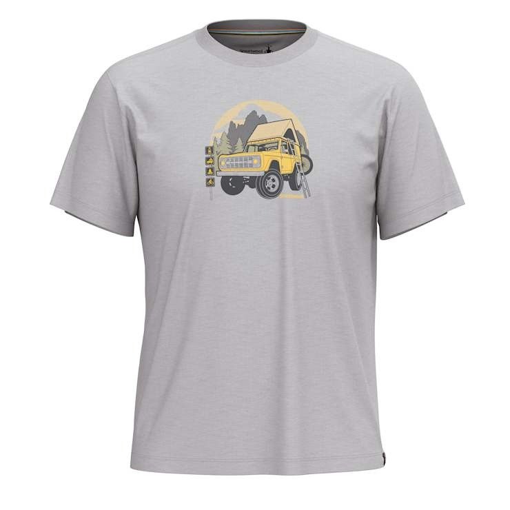 Smartwool - tricou merino - Long Weekend Short Sleeve Graphic Tee - Gri
