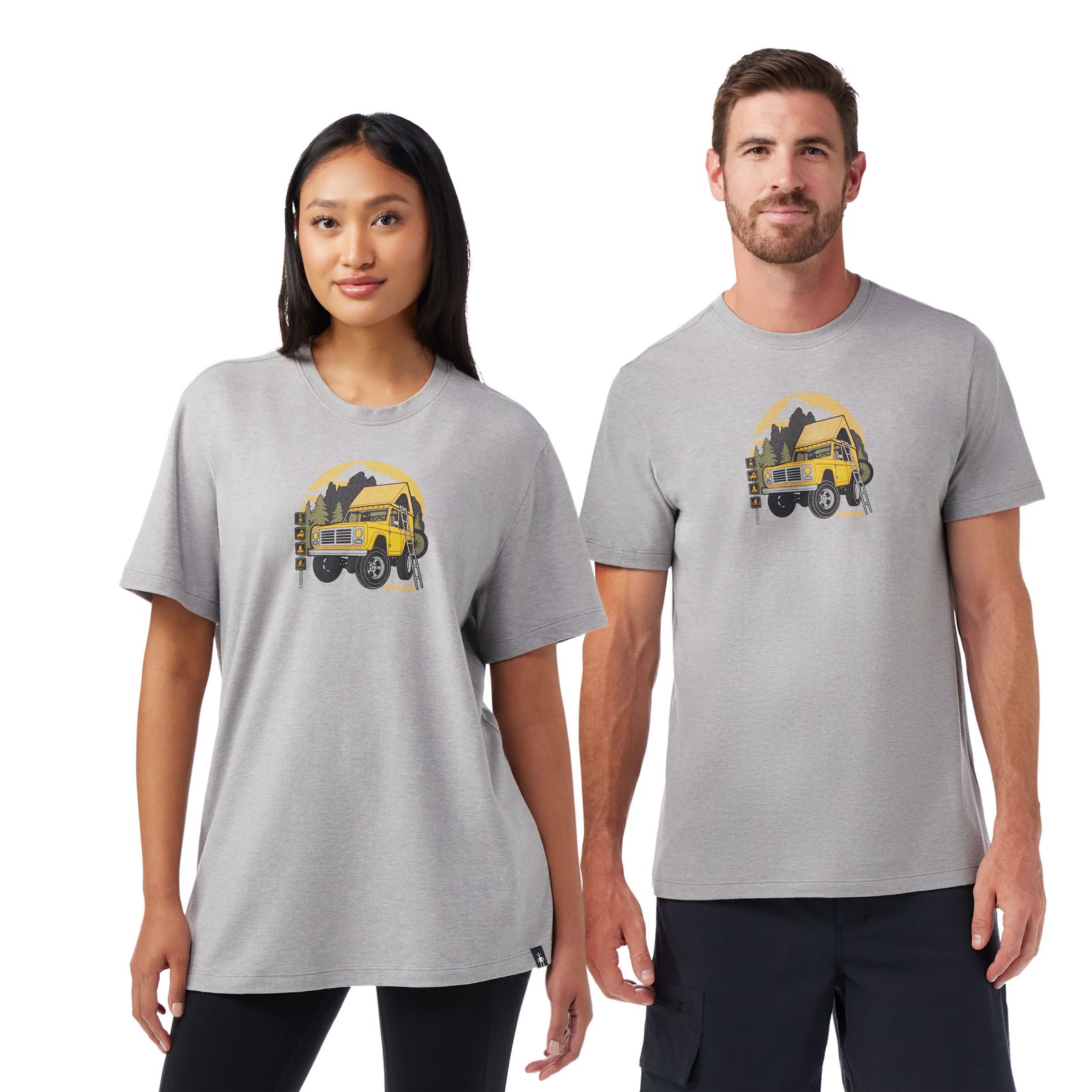 Smartwool - tricou merino - Long Weekend Short Sleeve Graphic Tee - Gri