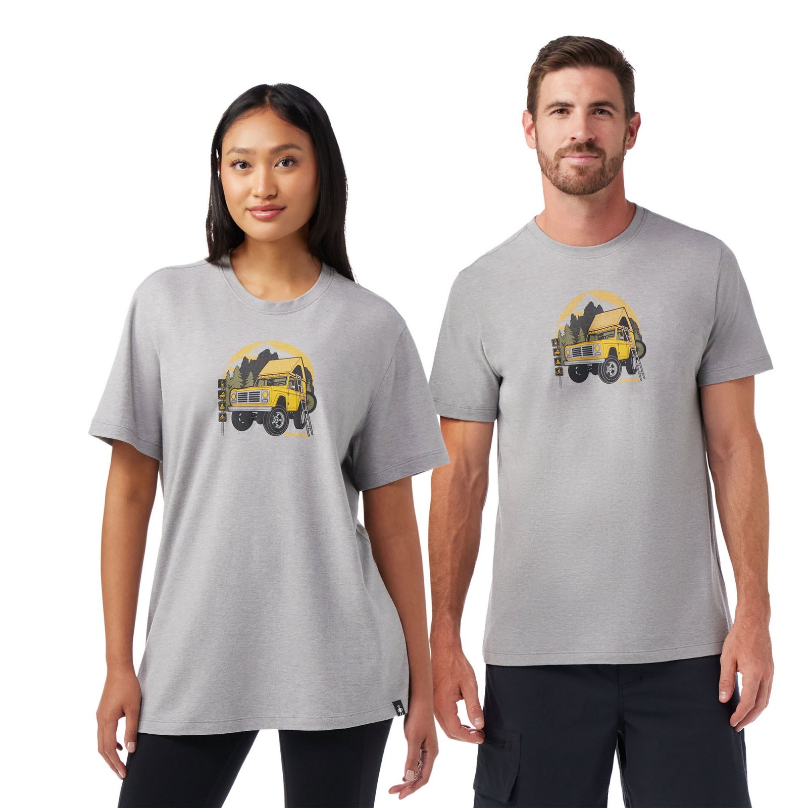 Smartwool - tricou merino - Long Weekend Short Sleeve Graphic Tee - Gri