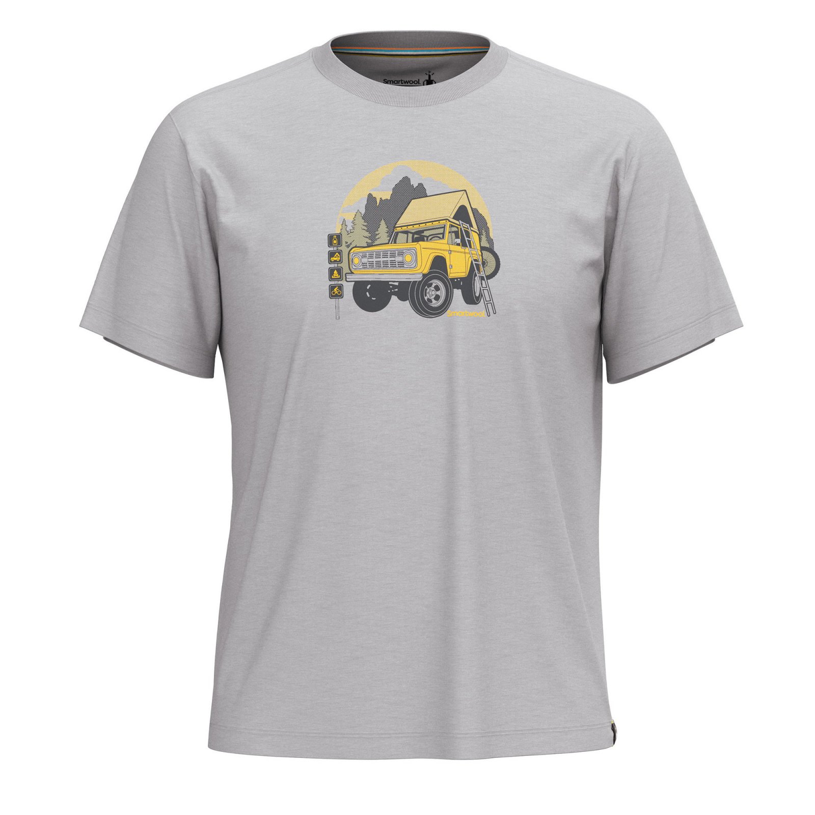 Smartwool - tricou merino - Long Weekend Short Sleeve Graphic Tee - Gri