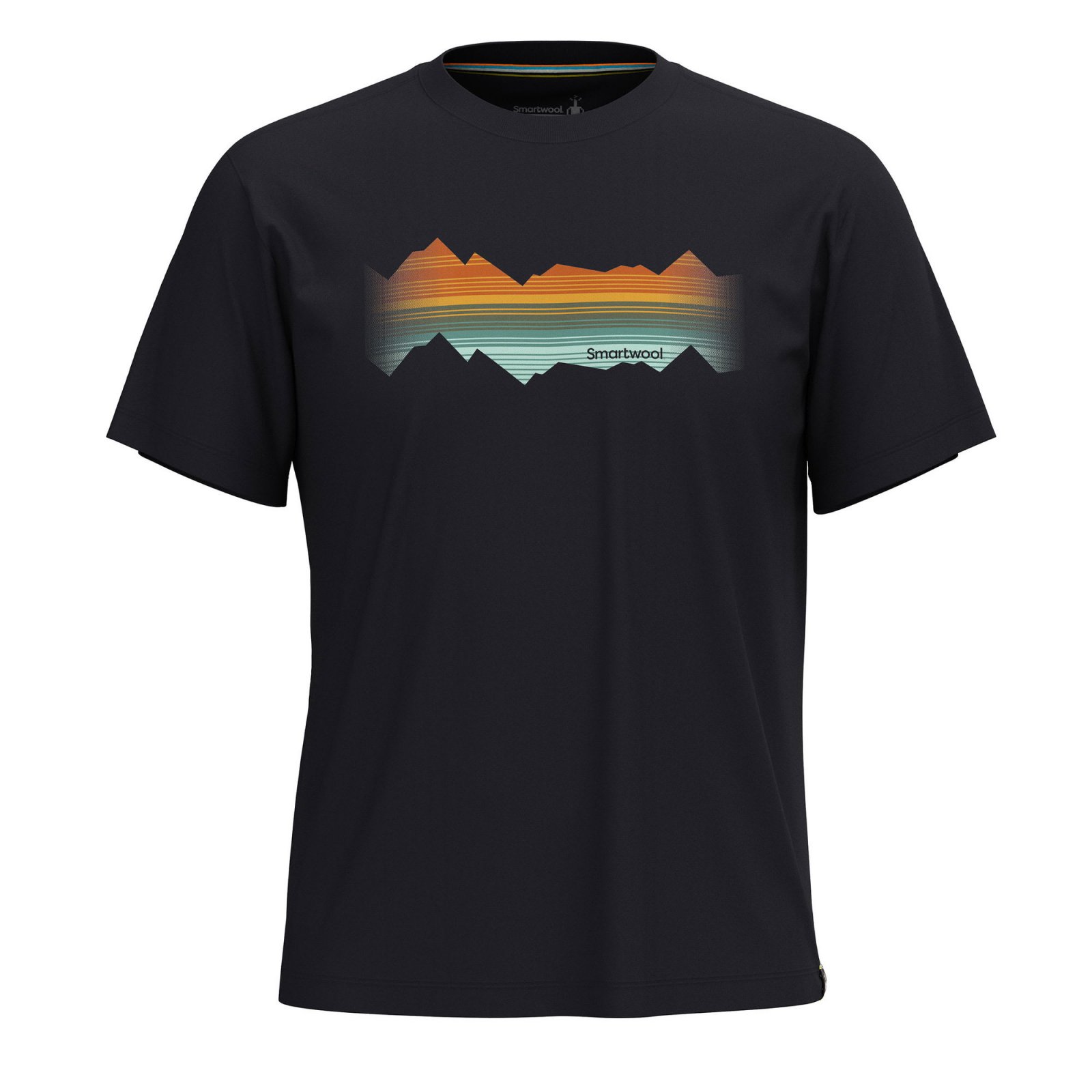 Smartwool - tricou merino - Mountain Horizon Short Sleeve Graphic Tee - Negru