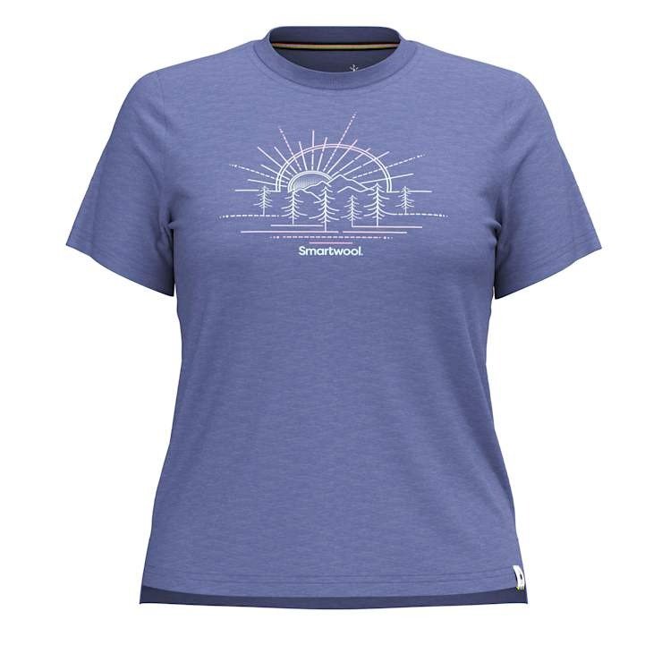 Smartwool - tricou merino - Mountain Sol Short Sleeve Graphic Tee W - Albastru
