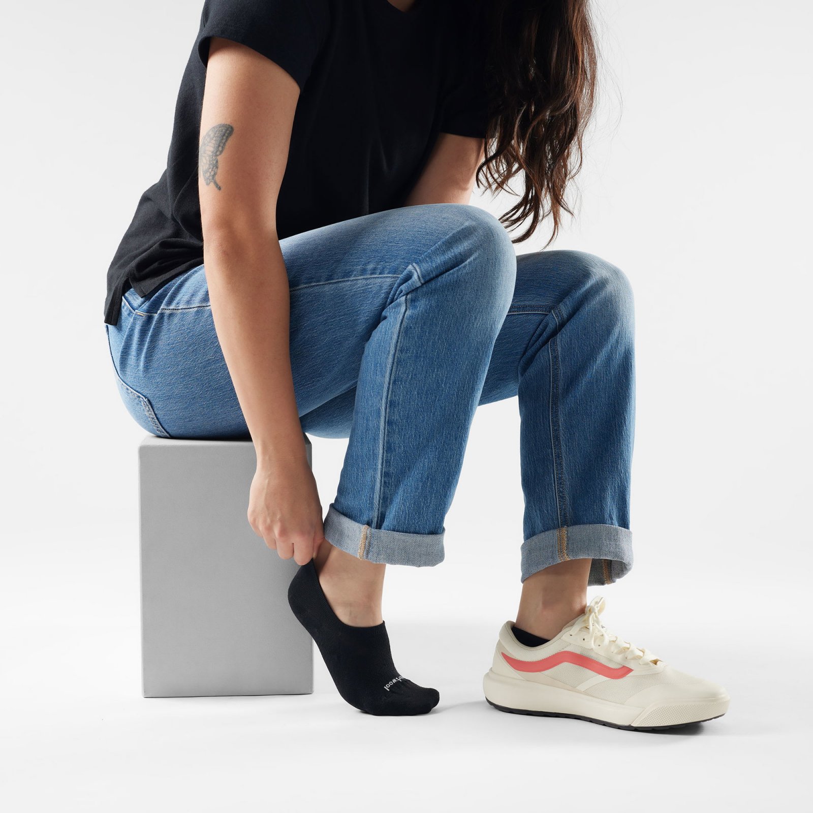 Sosete merino - Everyday No Show Socks - Negru