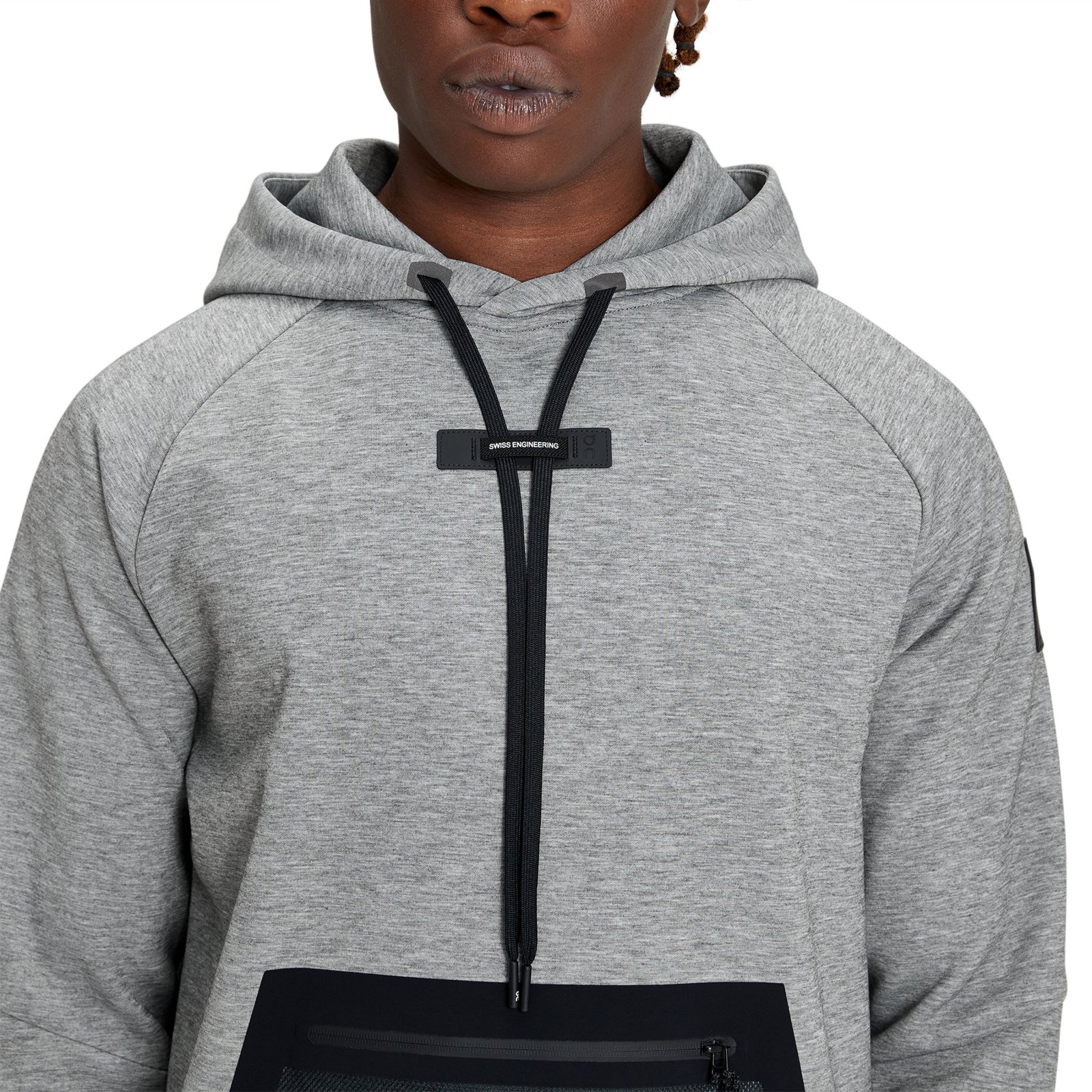 On Cloud - hanorac sport pentru barbati On new Hoodie - gri deschis negru