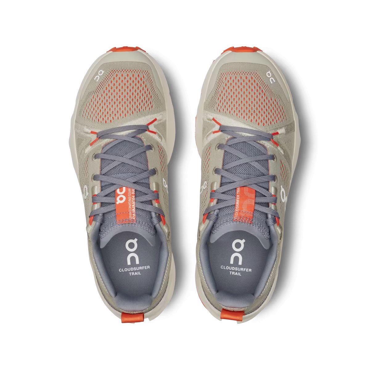 On - pantofi alergare trail - Cloudsurfer Trail W - mov gri deschis alb