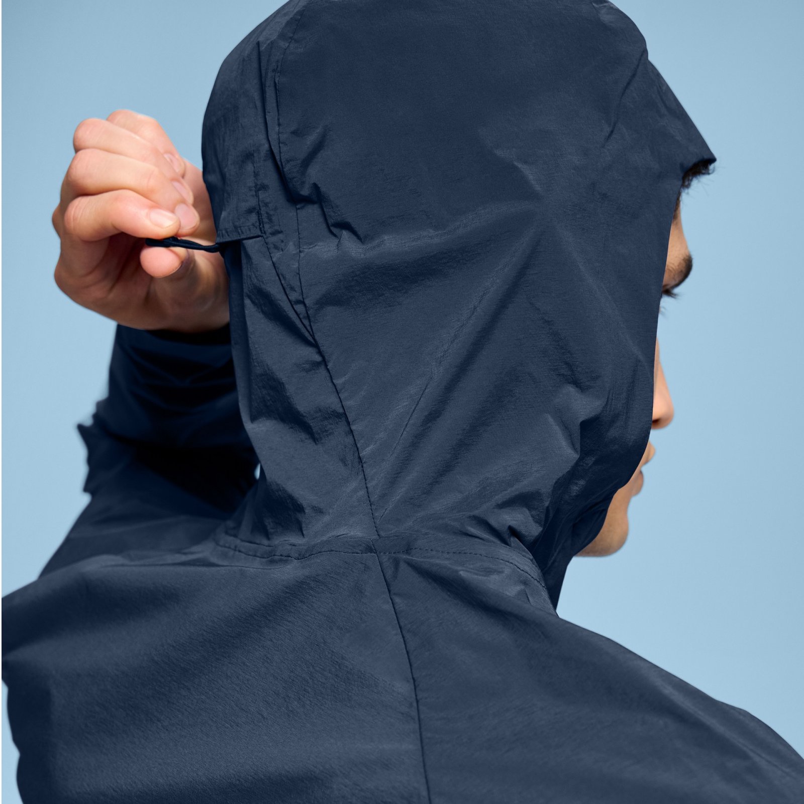 On Cloud - jacheta sport pentru barbati cu fermoar si gluga Core Jacket - albastru Denim Navy