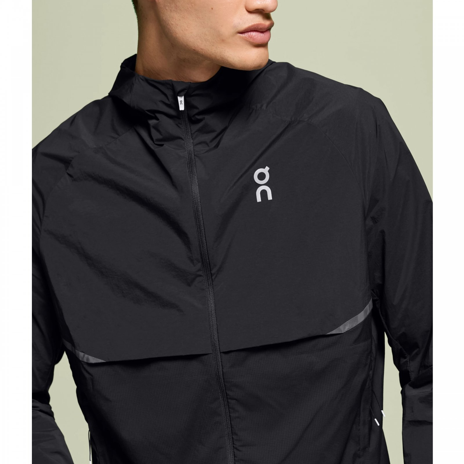 On Cloud - jacheta sport pentru barbati cu fermoar si gluga Core Jacket - albastru Denim Navy