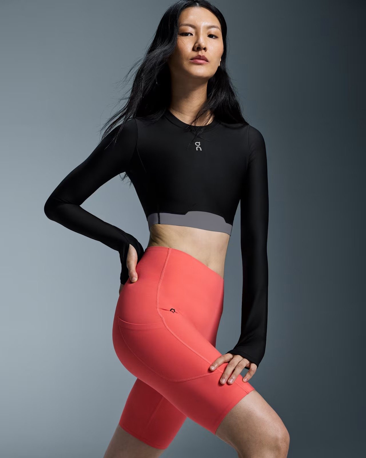 On - colanti - Studio Tights Short - negru