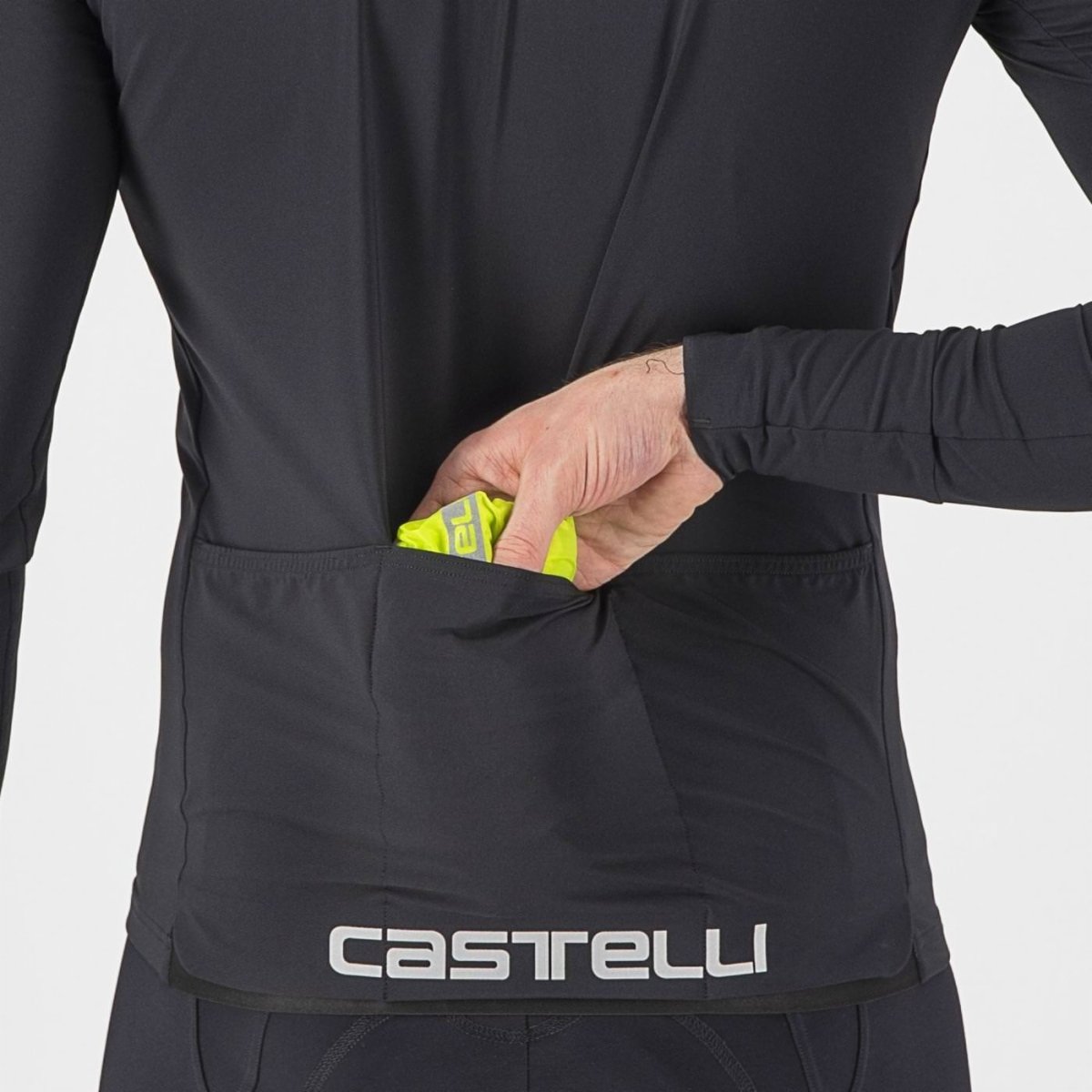 Castelli Squadra stretch - jacheta ciclism anti vant - verde lime electric gri inchis