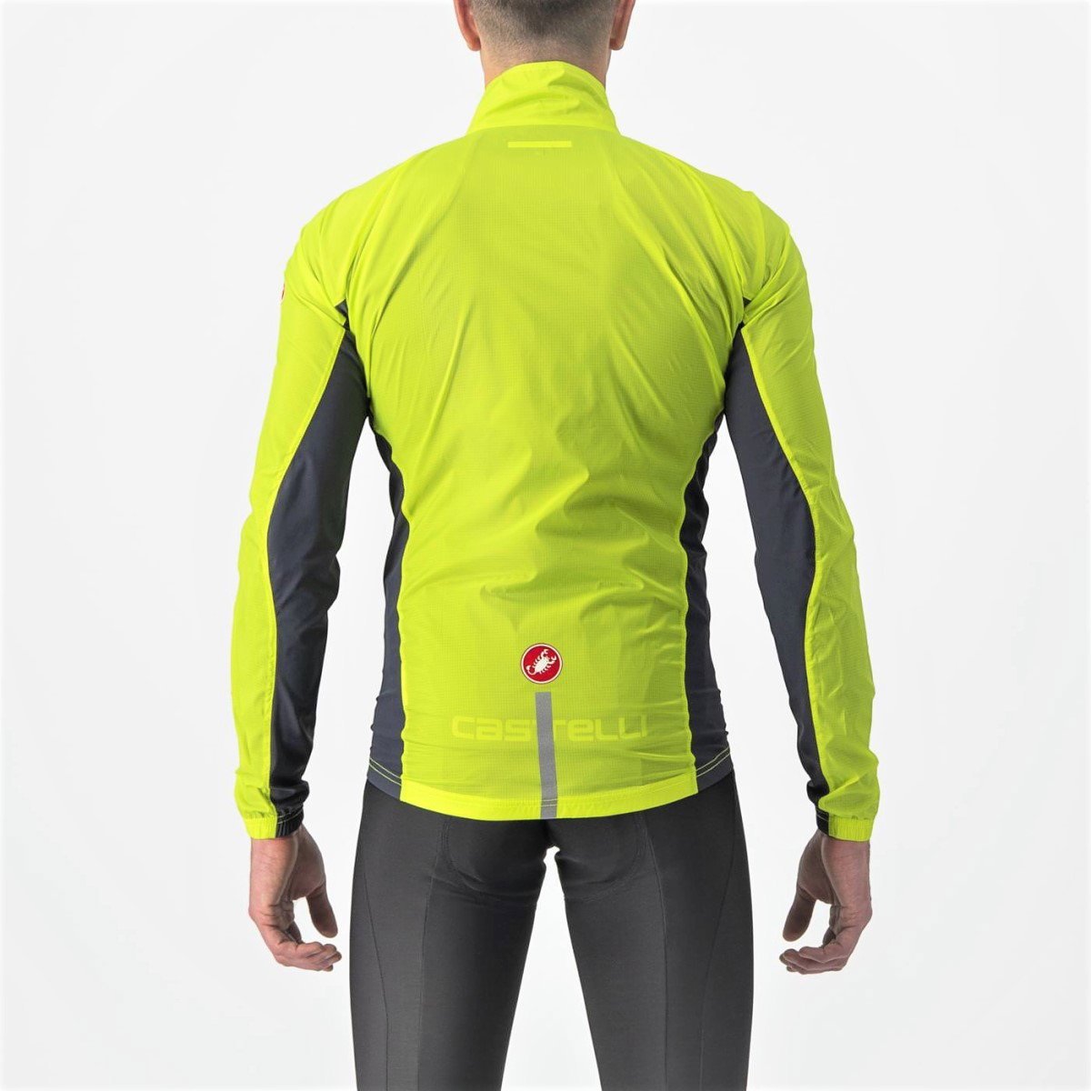 Castelli Squadra stretch - jacheta ciclism anti vant - verde lime electric gri inchis