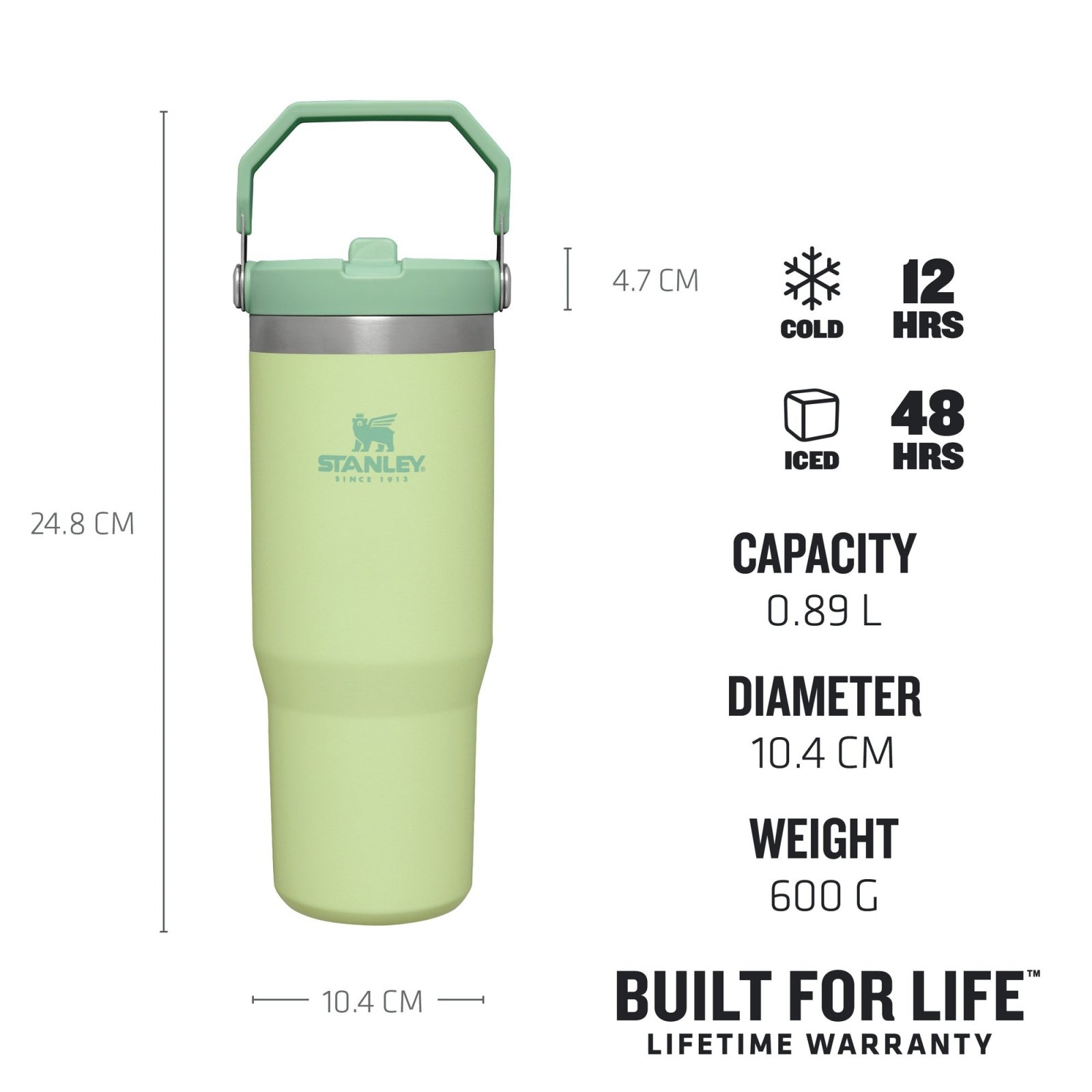 Stanley - termos tip sticla cu pai - Iceflow Flip Straw Tumbler - Plum - 890 ml