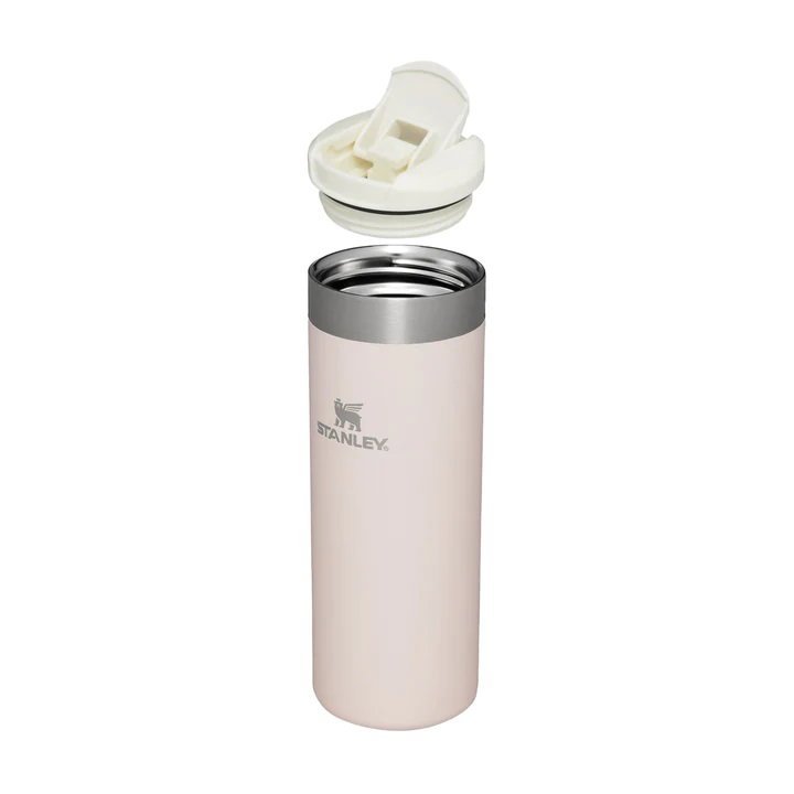 Stanley - termos mic calatorie The Aerolight Transit Mug - roz deschis cuart - 470 ml