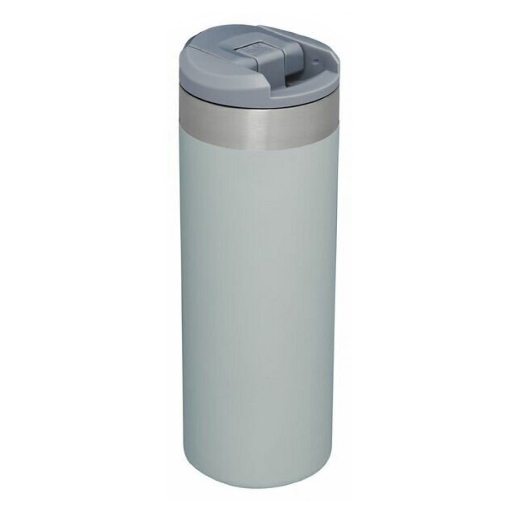 Stanley - termos mic calatorie The Aerolight Transit Mug - gri deschis metalic - 470 ml