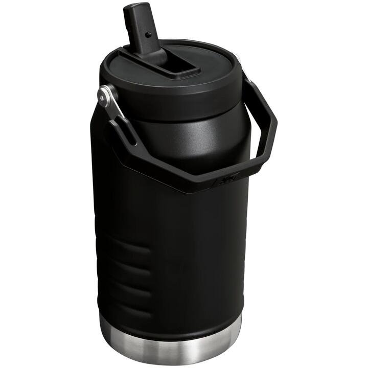 Stanley - termos clasic cu maner - The IceFlow Flip Straw Jug - negru - 1.9 Litri