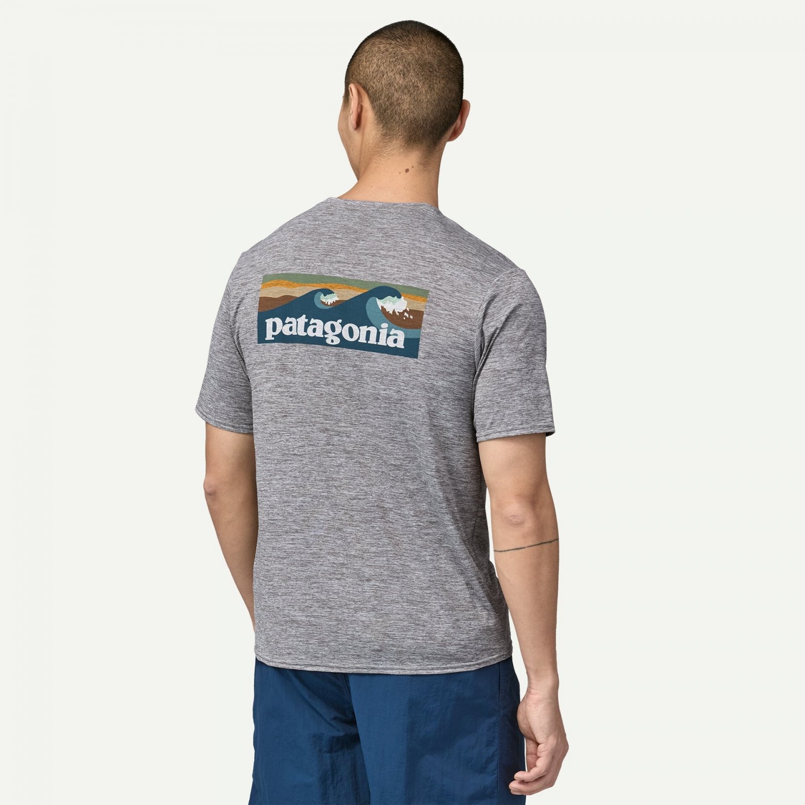 Tricou - M Capilene Cool Daily Graphic Waters - Gri