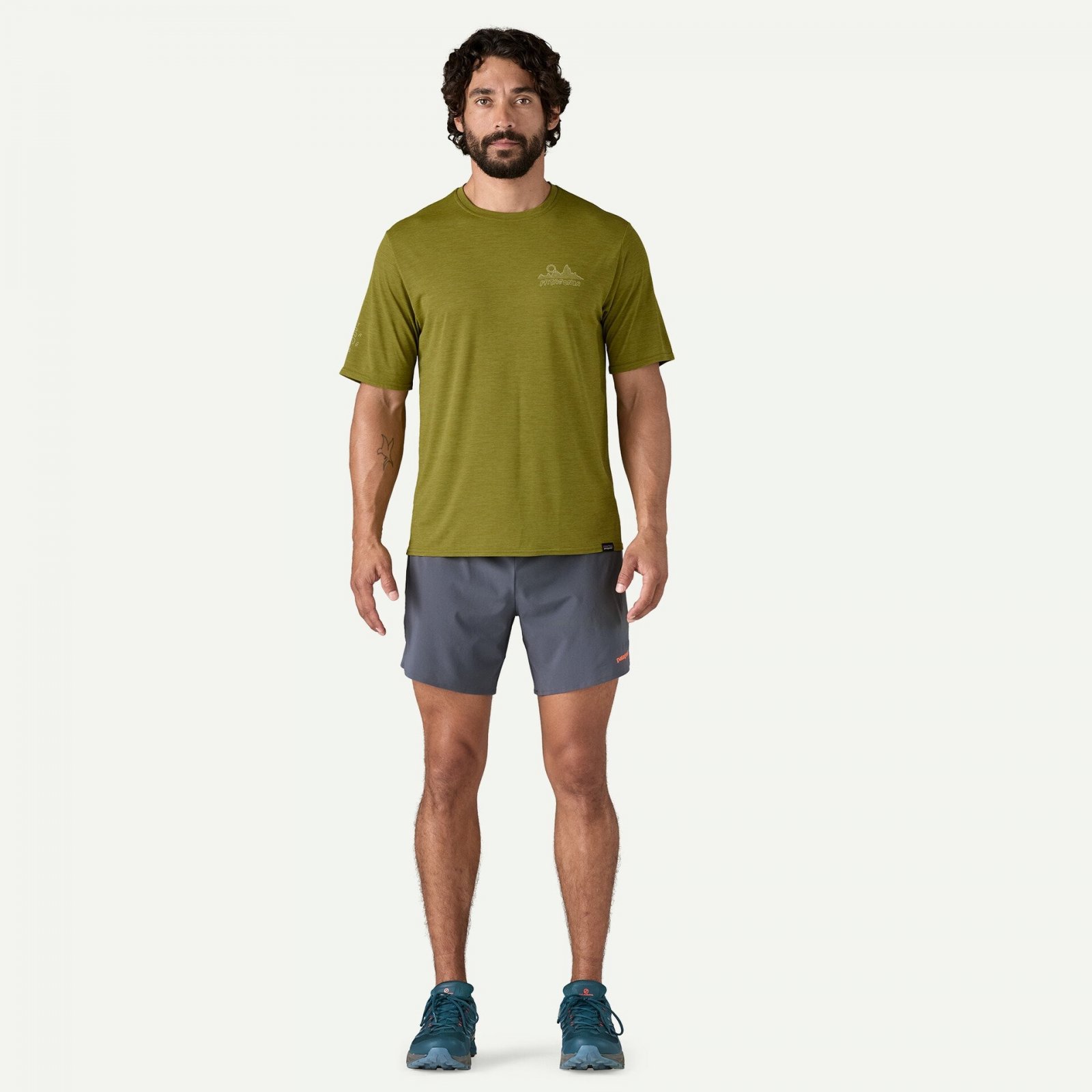 Tricou - M Capilene Cool Daily Graphic Lands - Albastru