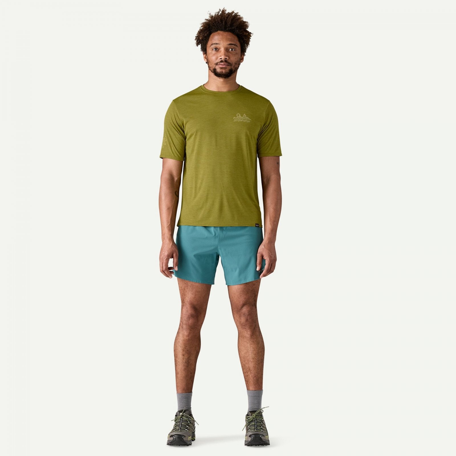 Tricou - M Capilene Cool Daily Graphic Lands - Albastru
