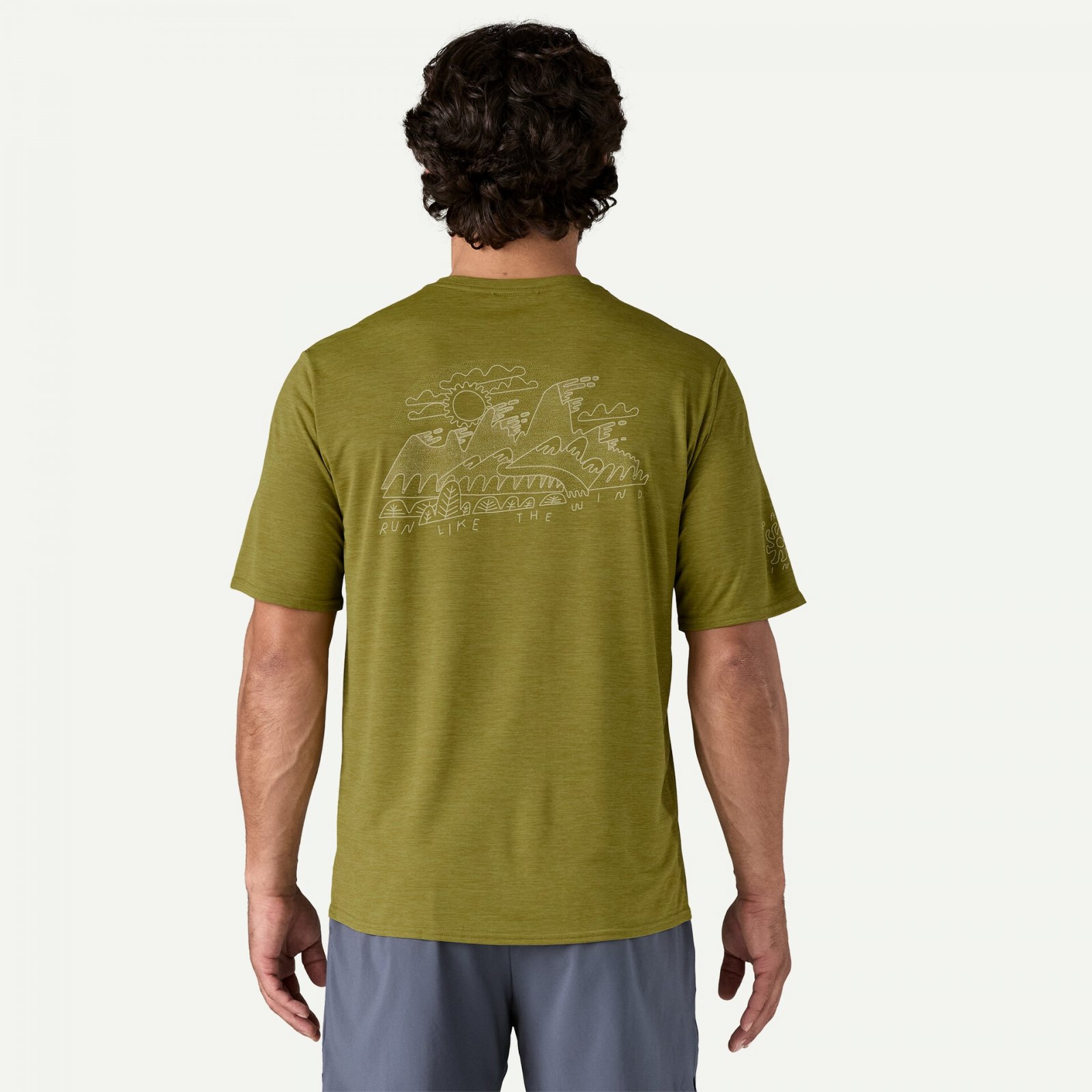 Tricou - M Capilene Cool Daily Graphic Lands - Albastru