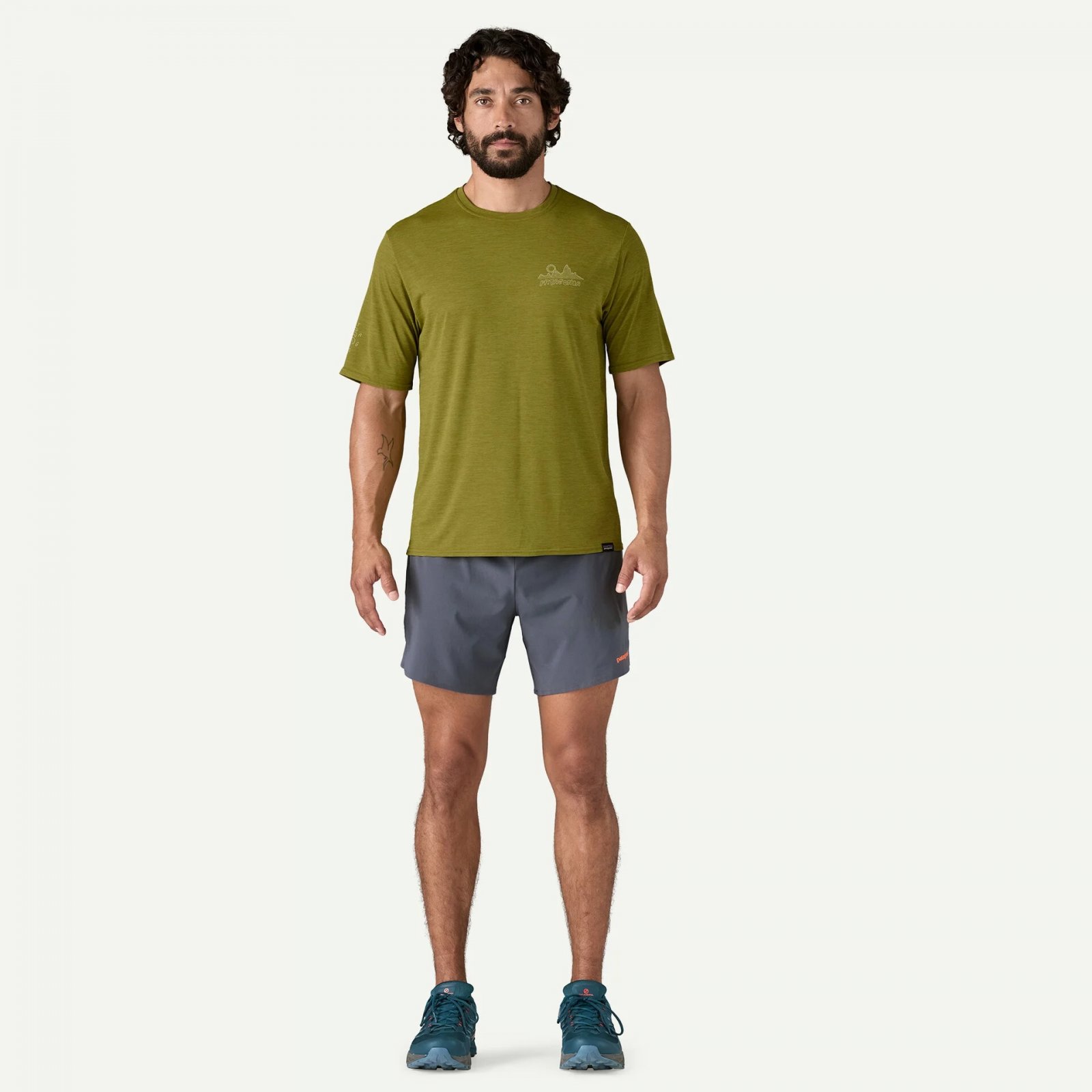 Tricou - M Capilene Cool Daily Graphic Lands - Albastru