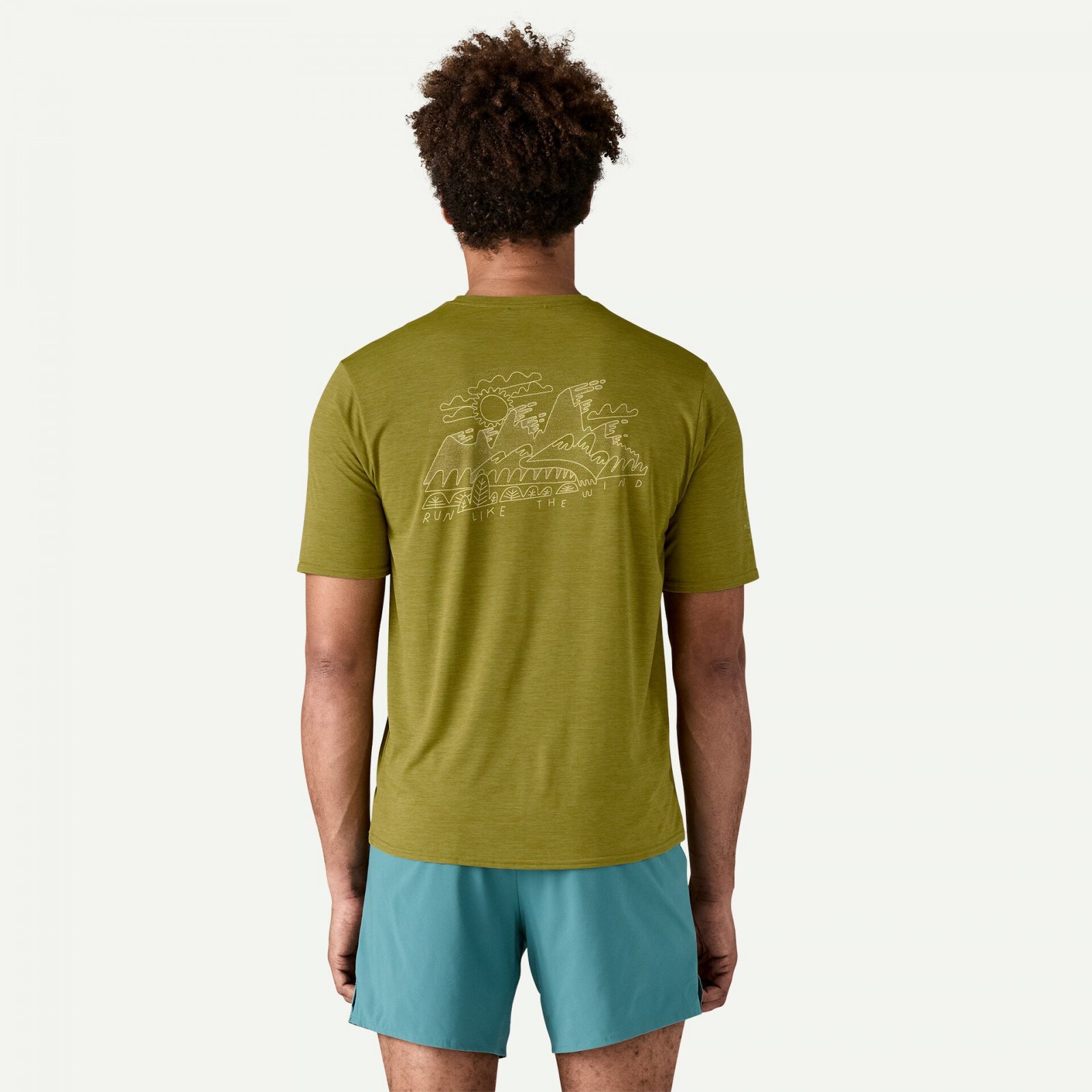 Tricou - M Capilene Cool Daily Graphic Lands - Albastru