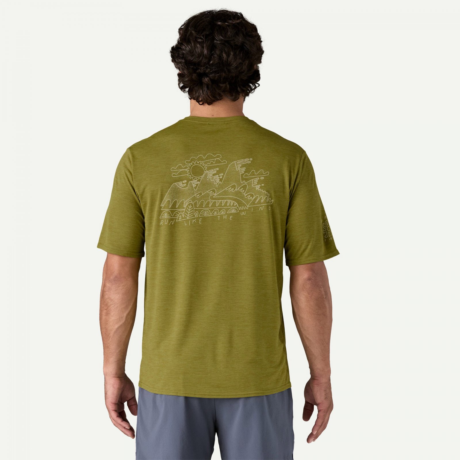 Tricou - M Capilene Cool Daily Graphic Lands - Albastru