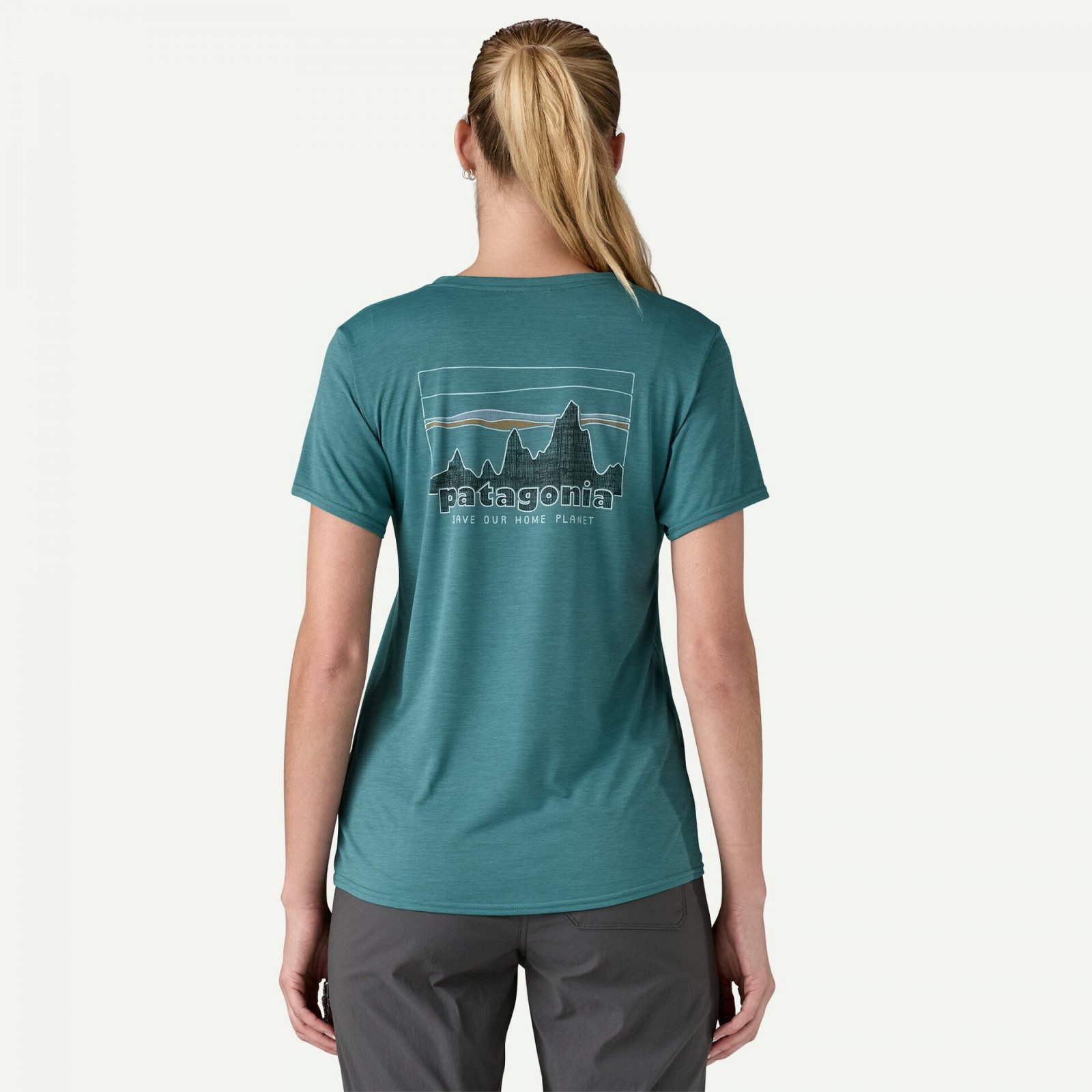 Tricou - W Capilene Cool Daily Graphic - Albastru